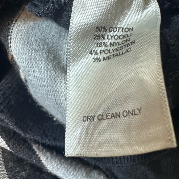 White House Black Market geometric sweater with silver sparkle size large - Picture 9 of 9